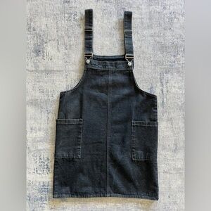 Dark Denim Skirt Overalls